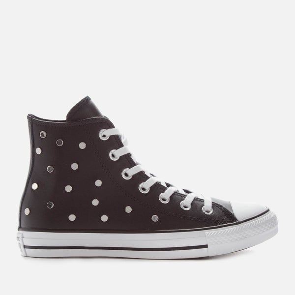 Converse Women's Chuck Taylor All Star Studded Hi-Top Trainers - Black/White/Black