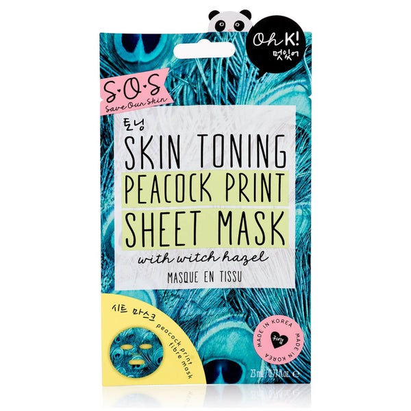 Oh K! SOS Printed Peacock Toning Print Sheet Mask 23ml