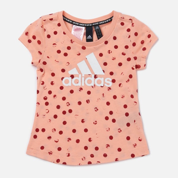 adidas Girls' Young Girls Graphic T-Shirt - Pink