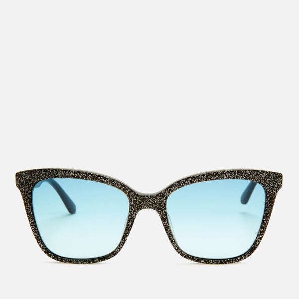 Karl Lagerfeld Women's Butterfly Frame Sunglasses - Black Glitter