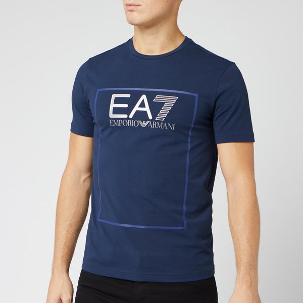 Emporio Armani EA7 Men's Box Logo T-Shirt - Navy