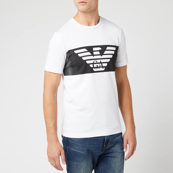 Emporio Armani EA7 Men's Large Eagle Logo T-Shirt - White