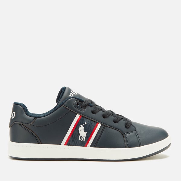 Polo Ralph Lauren Kids' Quigley Side Stripe Logo Trainers - Navy/Red/White