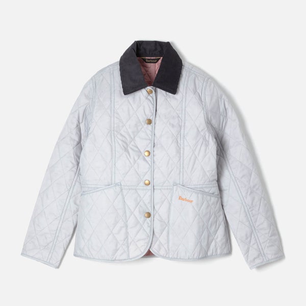 Barbour Girls' Liddesdale Quilt Jacket - Ice White/Rose Bay