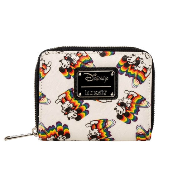 Loungefly Disney Mickey Mouse Rainbows Mini Zip-Around Wallet