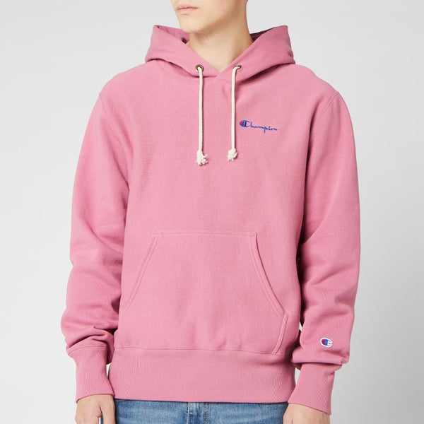 Champion Men's Small Script Hooded Sweatshirt - Pink