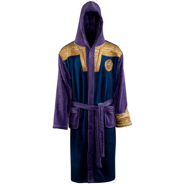 Marvel Thanos Outfit Fleece Bathrobe - Adult