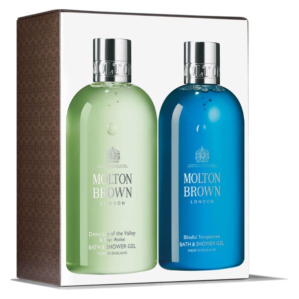 Molton Brown Dewy Lily Of The Valley & Star Anise And Blissful Templetree Bath and Shower Gel Duo 2 x 300ml