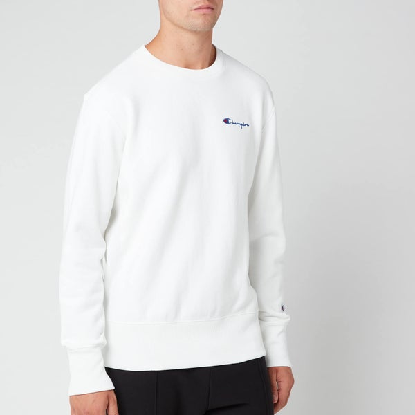 Champion Men's Small Script Sweatshirt - White