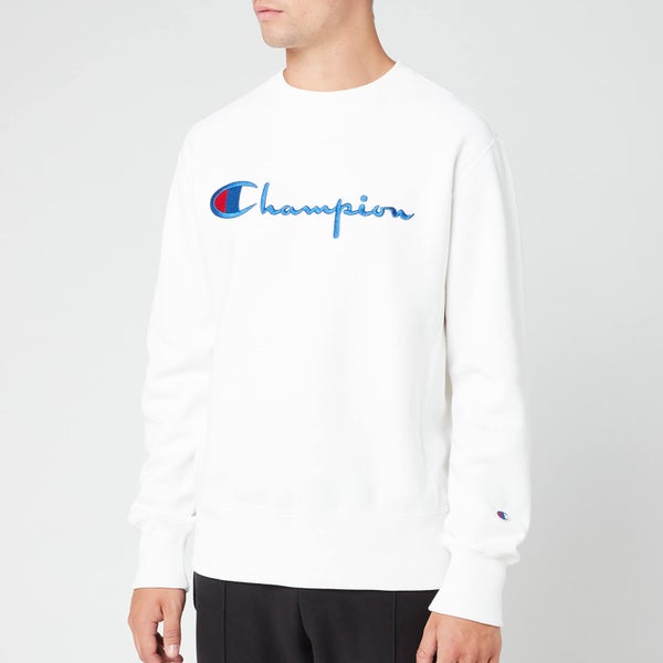 Champion Men's Big Script Sweatshirt - White