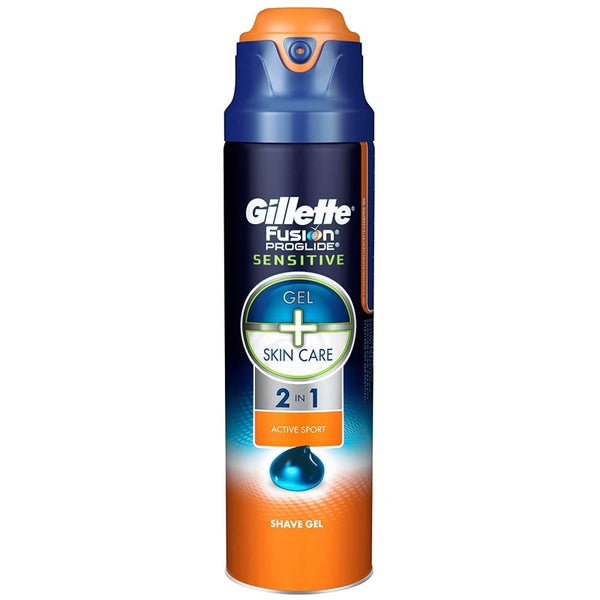 Gillette Fusion5 Proglide Sensitive 2-in-1 Active Sport Shaving Gel 170ml