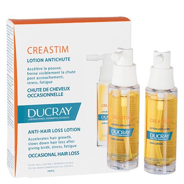 Ducray Creastim Hair Lotion Strengthening Treatment for Sudden Thinning Hair 2 x 1 oz