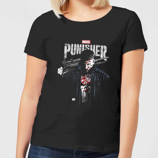 Marvel The Punisher Frank Castle dames t-shirt - Zwart