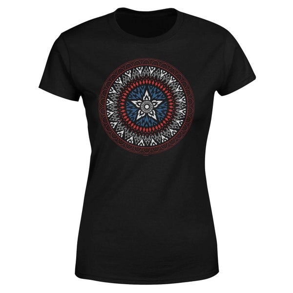 Marvel Captain America Oriental Shield dames t-shirt - Zwart