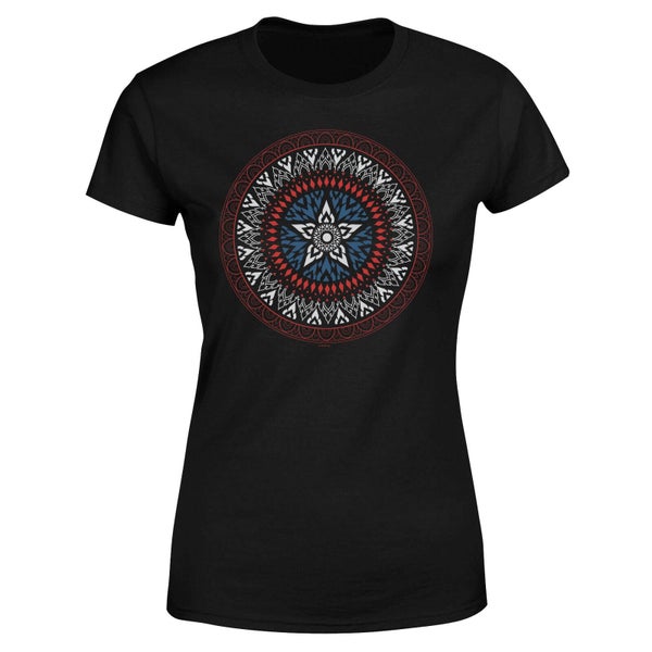 Marvel Captain America Oriental Shield Damen T-Shirt - Schwarz