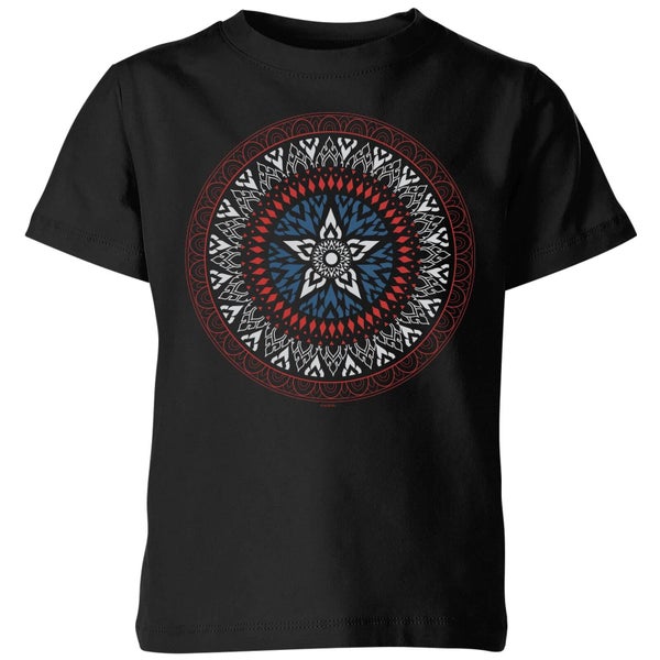 Marvel Captain America Oriental Shield Kids' T-Shirt - Black