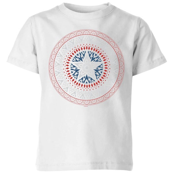 Marvel Captain America Oriental Shield kinder t-shirt - Wit