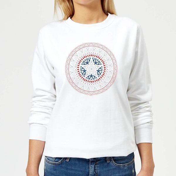 Marvel Captain America Oriental Shield Women's Sweatshirt - White