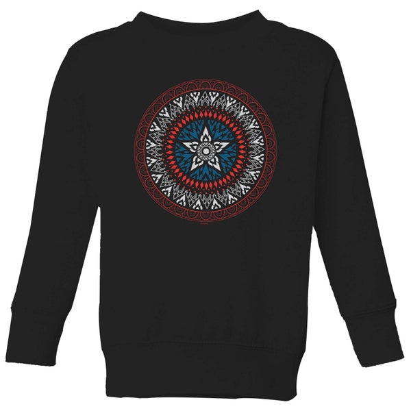 Marvel Captain America Oriental Shield Kids' Sweatshirt - Black