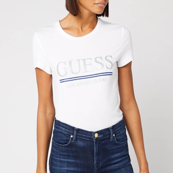 Guess Women's Logo T-Shirt - True White
