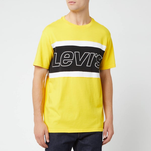 Levi's Men's Color Block T-Shirt - Brilliant Yellow/White