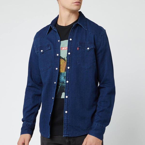 Levi's Men's Barstow Western Shirt - Indigo Flannel