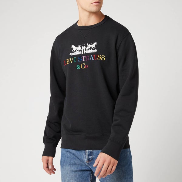 Levi's Men's 90's Logo Text Sweatshirt - Mineral Black