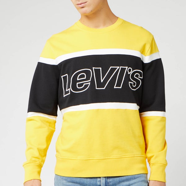 Levi's Men's Pieced Crew Sweatshirt - Brilliant Yellow