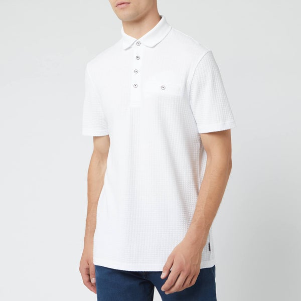 Ted Baker Men's Textured Polo Shirt - White