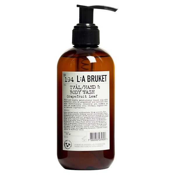 L:A BRUKET Small Grapefruit Leaf Hand and Body Wash 240ml