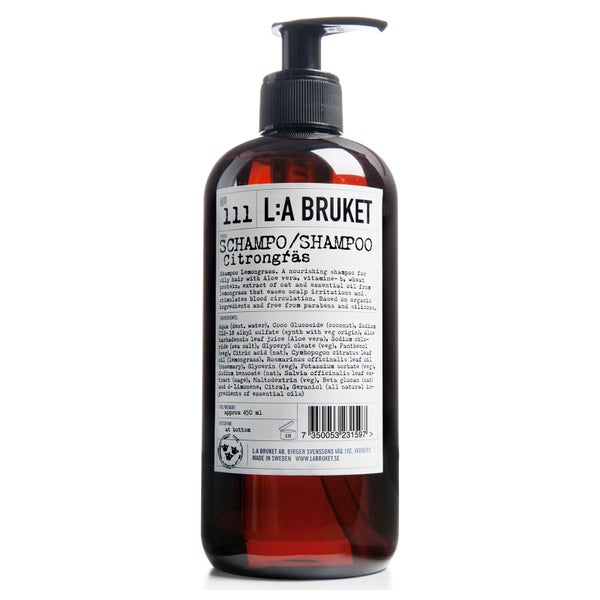 Шампунь для волос с лемонграссом L:A BRUKET Large Lemongrass Shampoo, 450 мл
