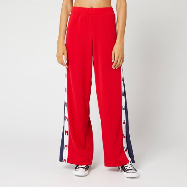 Tommy Sport Women's Flag Tape Flare Pants - True Red