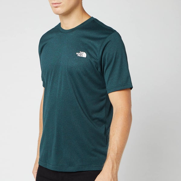 The North Face Men's Reaxion Amp Short Sleeve Crew Neck T-Shirt - Ponderosa Green Heather