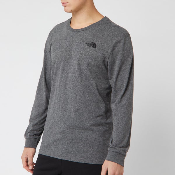 The North Face Men's Long Sleeve Simple Dome T-Shirt - TNF Medium Grey Heather