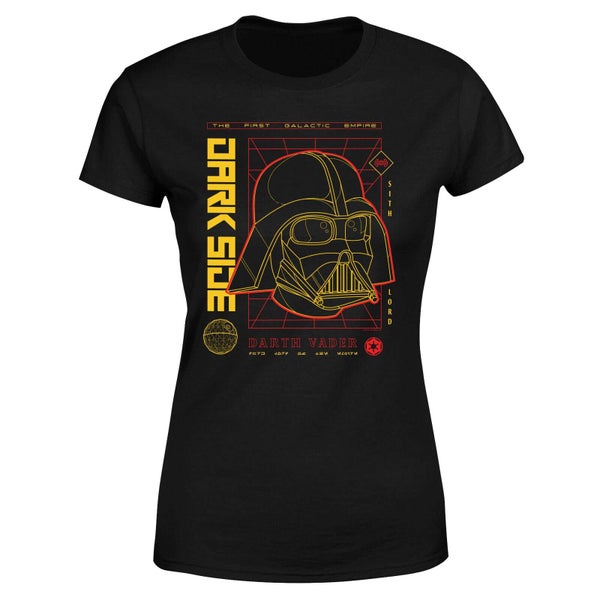 T-Shirt Star Wars Darth Vader Grid - Femme - Noir