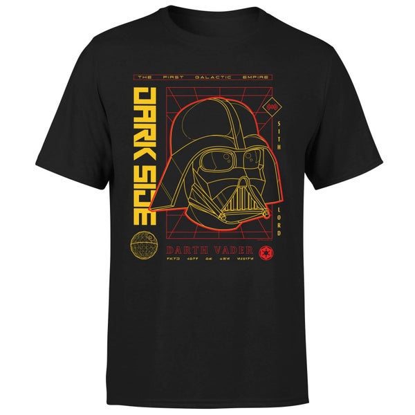 Star Wars Darth Vader Grid Men's T-Shirt - Black
