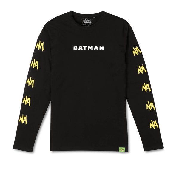 Batman Surf NA NA NA Surfs Up! Long Sleeved T-Shirt - Black