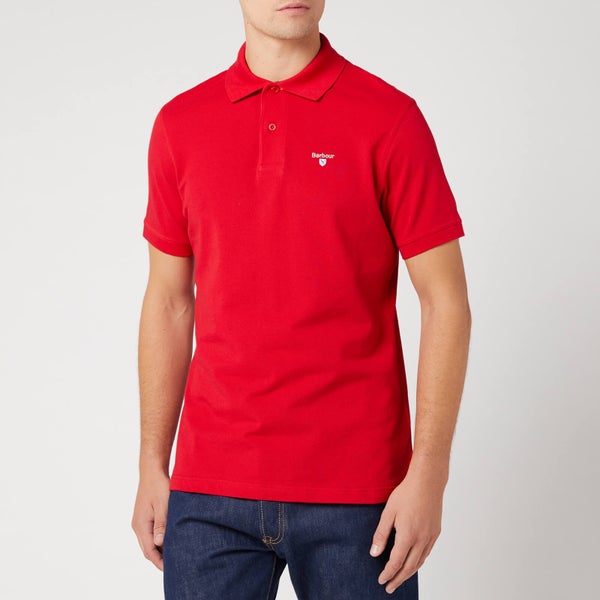 Barbour Men's Tartan Pique Polo Shirt - Red