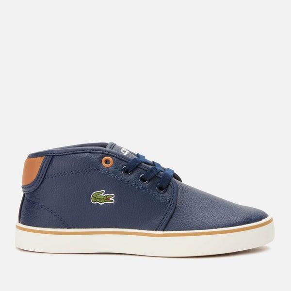 Lacoste Kids' Ampthill High Top Trainers - Navy/Tan