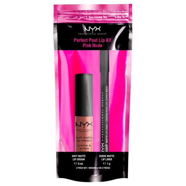 NYX Professional Makeup Lip Pink Nude with Soft Matte Lip Cream Gift Set (Worth £10.00)