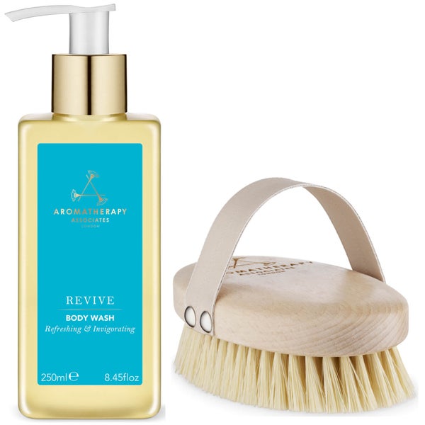 Aromatherapy Associates Exclusive Revive Body Brush and Revive Body Wash Value Gift Set 250ml (Worth £47.00)