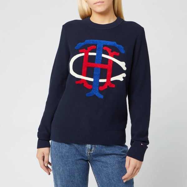 Tommy Hilfiger Women's Essential Graphic Sweater - Sky Captain