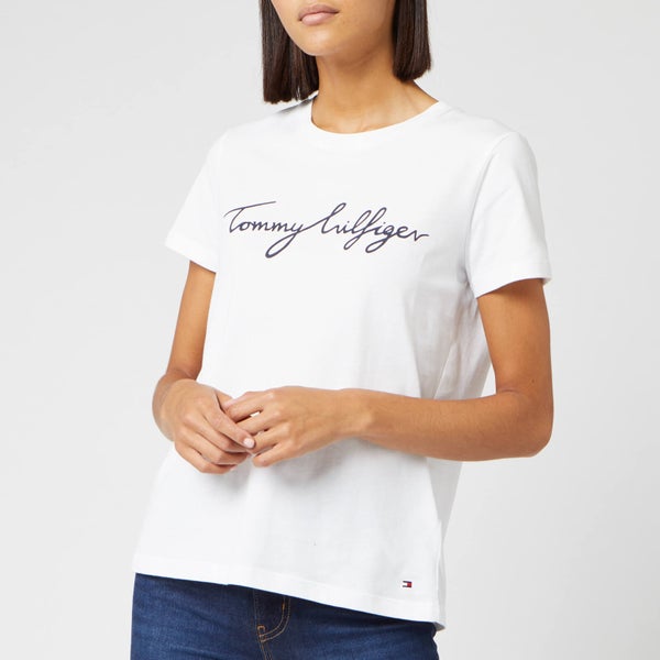 Tommy Hilfiger Women's Heritage Crewneck Graphic T-Shirt - Classic White