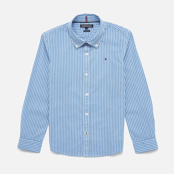 Tommy Kids Boys' Long Sleeve Stripe Shirt - Shirt Blue
