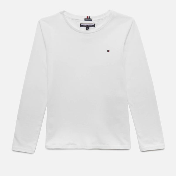 Tommy Hilfiger Girls' Basic Long Sleeve T-Shirt - Bright White
