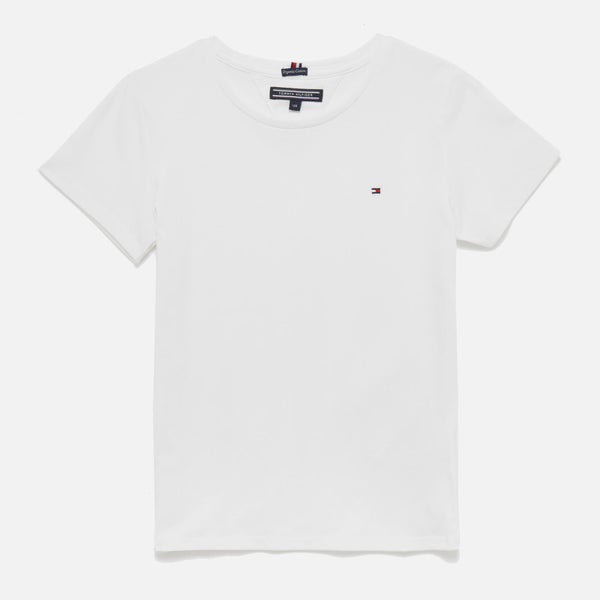 Tommy Hilfiger Girls' Basic Short Sleeve T-Shirt - Bright White