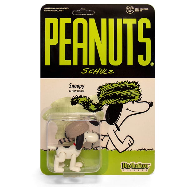 Super7 Peanuts Racoon Hat Snoopy ReAction-Figur
