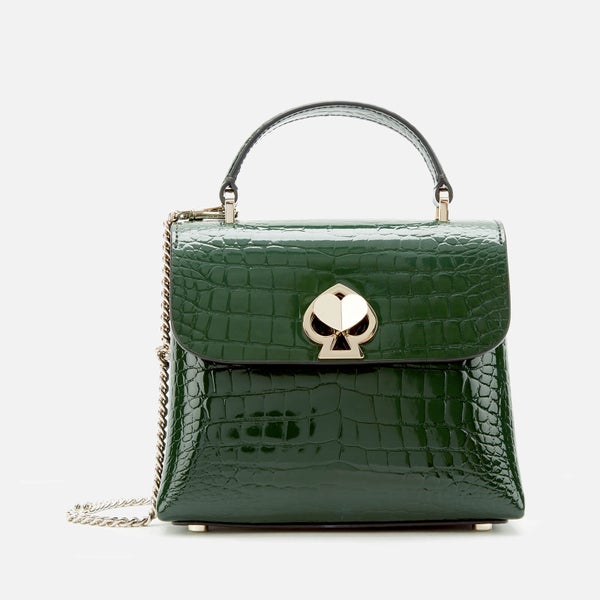 Kate Spade New York Women's Romy Croc Embossed Mini Top Handle Bag - Deep Evergreen