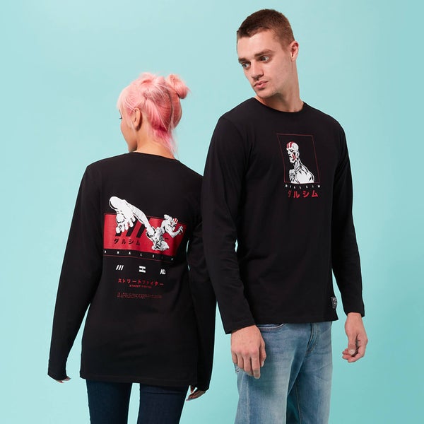Street Fighter Arcade Dhalsim unisex t-shirt met lange mouwen - Zwart