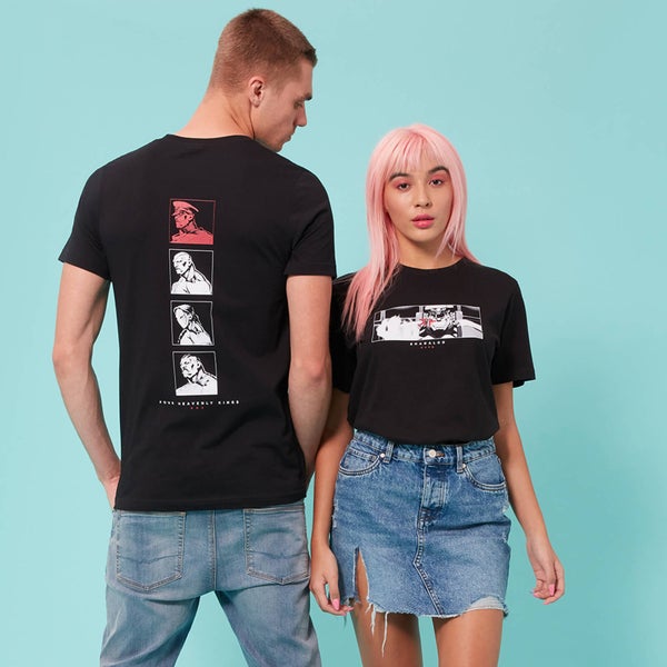 Street Fighter Arcade Heavenly Kings unisex t-shirt - Zwart